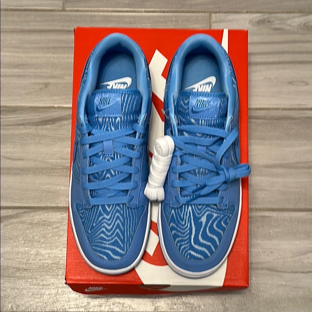 Nike Blue Suede Sneakers with Textured Design